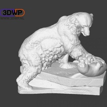 polare orso scultura 3d scansione giocattoli Giochi animale foca statua oliver larico 3d print model - Mito3D
