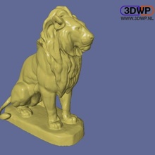 sitting lion sculpture toys & games animal statue scan photogrammetry 3d 3d print model - Mito3D