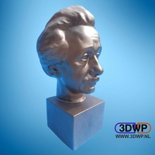 Albert Einstein buste 3d analyse éducation art sculpture statue bronze musée Lincoln oliver larique 3d print model - Mito3D