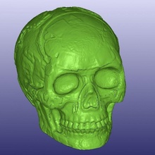 mayan skull 3d scan hollow education digitizer makerbotdigitizer 3d print model - Mito3D