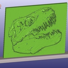 t-rex skull lithophane stand education contest dinosaur lithopane trexremix remix 3d print model - Mito3D