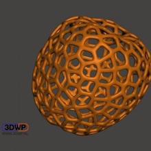 maçã Voronoi estilo jardim fruta meshmixer Varredura meshlab 3d artec 3d print model - Mito3D