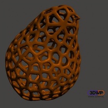 Pera voronoi stile giardino frutta meshmixer meshlab 3d scansione artec 3d print model - Mito3D