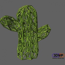 cactus pattern voronoi style & garden plant meshmixer 3d print model - Mito3D