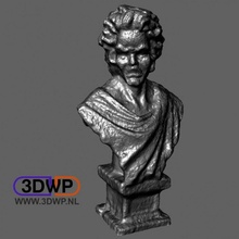 mozart busto estatua 3d escanear educación escultura mezclador malla 123d captura 3d print model - Mito3D