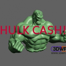 hulk piggy bank & garden marvel money meshmixer piggybank box comics einscan einscan-s shining3d 3d print model - Mito3D