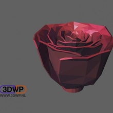 jillian's rose fixed solid meshmixer & garden flower 3d print model - Mito3D