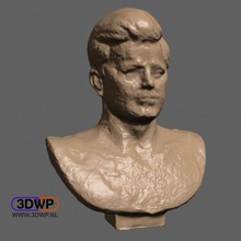 John Kennedy Mémorial analyse buste sculpture statue bronze meshmixer 123d capture 3d jfk 3d print model - Mito3D