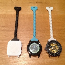 reloj bolsillo convertidor guijarros relojes 20 mm 21 22 bandas gadgets electrónica pebble pulsera correa competencia ganador 3d print model - Mito3D