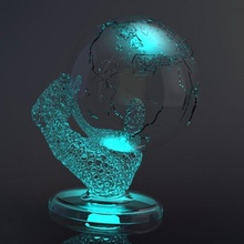earth 3dpi awards - trophy design competition & garden globe 3dpiawards 3d print model - Mito3D