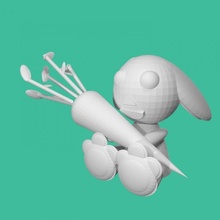 bunny carrot tinkercad 3d print model - Mito3D