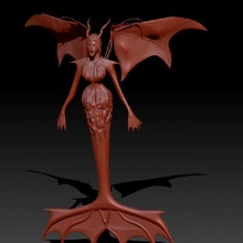 skylar-vampire mermaid 3d print model - Mito3D
