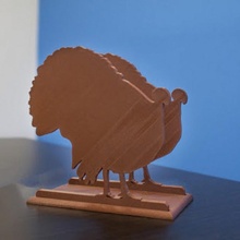 thanksgiving turkey napkin holder & garden 3d print model - Mito3D