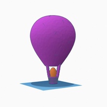 hot air balloon easter egg 3d print model - Mito3D