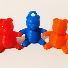 tiny teddy bear toys & games pendant charm cute small toy itty bitty 3d print model - Mito3D