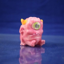 cute pink monster toys & games figurine toy 3d print model - Mito3D