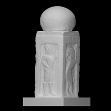 säulenförmig Cippus Scan Löwe Säule Skulptur Statue Zahlen Sandstein Berlin Italien Alte 3d print model - Mito3D