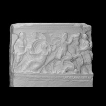 cinerary chest dragging dirce scan sculpture story berlin italy relief altes 3d print model - Mito3D