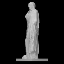 female funerary statue so-called aspasia type scan figure sculpture woman marble berlin italy draped altes 3d print model - Mito3D