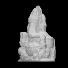 ganesha scansione Dio indù India ritratto scultura divinità elefante Hoysala 3d print model - Mito3D