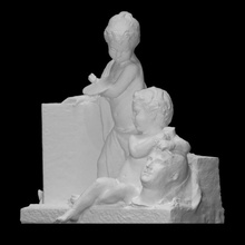 peinture sculpture analyse bébé tête statue marbre flamand 3d print model - Mito3D