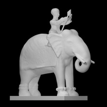 elephant man scan india man sculpture elephant 3d print model - Mito3D