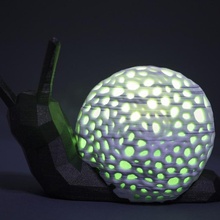voronoi snell lampe jardin modèle escargot palette dualextrusion multicolore 3d print model - Mito3D