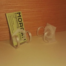 business card clip stand giardino 3d print model - Mito3D