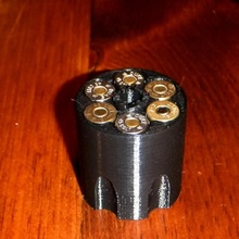 poulain 45 calibre revolver munitions espace rangement balle cylindre 3d print model - Mito3D