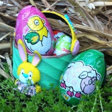 april fool easter candy basket & garden rabbit tinkercad aprilfool 3d print model - Mito3D