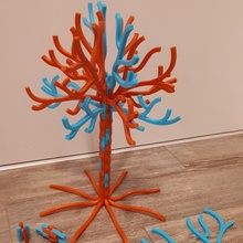 jewelry tree - expandable & garden customisable high interlocking pieces 3d print model - Mito3D