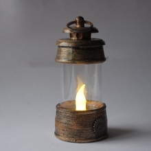 lantern & garden candle light vintage battery t-light 3d print model - Mito3D