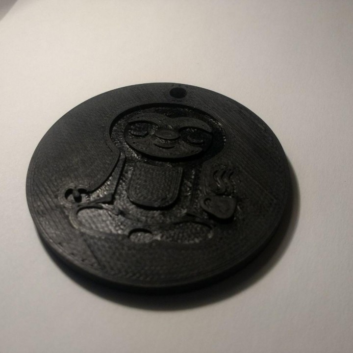 Faultier Kaffee Garten Schmuckstück 3D print model - Mito3D