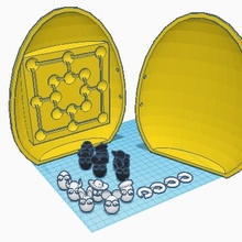 Eggman's morris gioco Tinkercadeatter giardino Pasqua uova regalo strategia tavolo tinkercad 3d print model - Mito3D