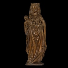 vierge enfant analyse sculpture bois religion soulagement relief flamand 3d print model - Mito3D