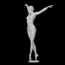 metro plisetskaya escanear cuerpo figura escultura mujer bronce bailarina figurativo bailando gimnasta 3d print model - Mito3D