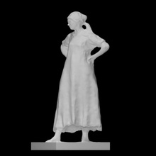 kollektiv Bauernhof Frau Scan Zahl Skulptur Statue Bronze bildlich 3d print model - Mito3D