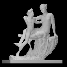 satyr hermaphroditus scan roman sculpture statue marble italy erotic group 3d print model - Mito3D