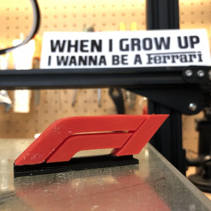 f1 2018 logo fan art racing cars formula1 3D print model - Mito3D