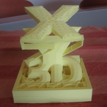 troféu 3d xyz jardim Educação Admirador arte 3d print model - Mito3D