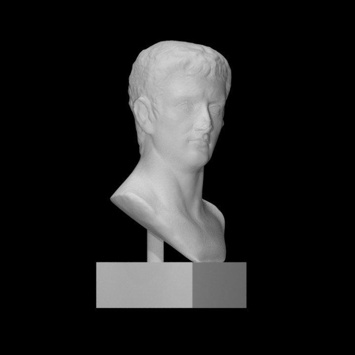 Büste Kaiser claudius Scan Gesicht Kopf Porträt Skulptur Statue Marmor Italien 3D print model - Mito3D