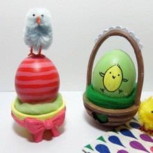 easter egg holder & garden 3d print model - Mito3D