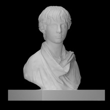 bust polydeukes scan face greece man portrait sculpture statue marble posthumous 3d print model - Mito3D