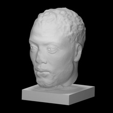 portrait memnon scan face head man sculpture statue marble african 3d print model - Mito3D