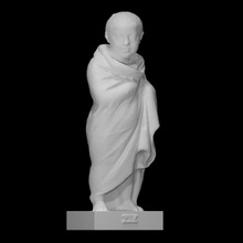 boy cloak scan figure sculpture statue child marble draped 3d print model - Mito3D