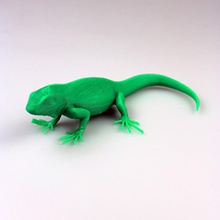 green iguana fan art 3d print model - Mito3D