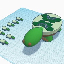 tartaruga Pasqua uovo Tinkercadeatter 3d print model - Mito3D