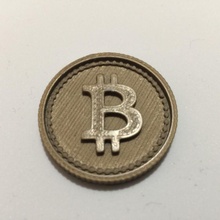 Bitcoin Kryptowährung Zeichen Ventilator Kunst Münze 3d print model - Mito3D
