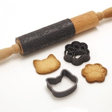 Neko cuisson ensemble chat biscuit coupeur roulant épingle jardin 3d print model - Mito3D