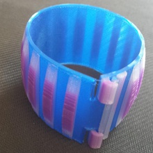 flexible filament striée bracelet bijoux mmftv rigide concurrence gagnant concours verbatim 3d print model - Mito3D
